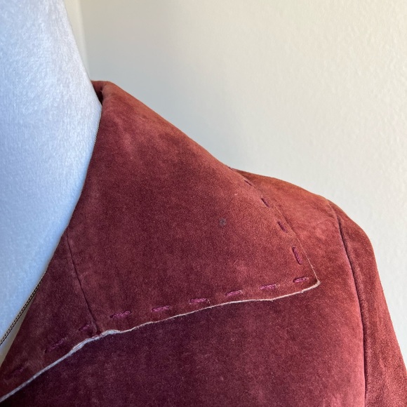Wet Seal Burgundy Suede jacket size small - Picture 7 of 8